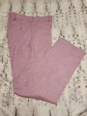 Murano Alex Fit Men’s Dress Pants 30x32 Pink Micro Print Slim Stretch Slacks